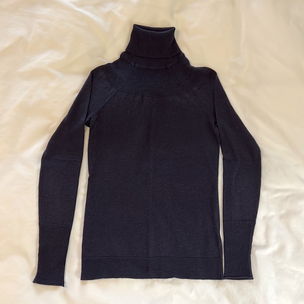 Banana Republic Turtleneck Sweater in Heathered Purple; XS
